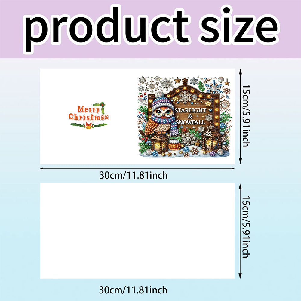 6PCS DIY Diamond Art Greeting Cards Xmas Designs Diamond Art Handmade Cards