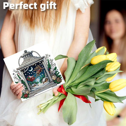 6PCS DIY Diamond Art Greeting Cards Xmas Designs Diamond Art Handmade Cards