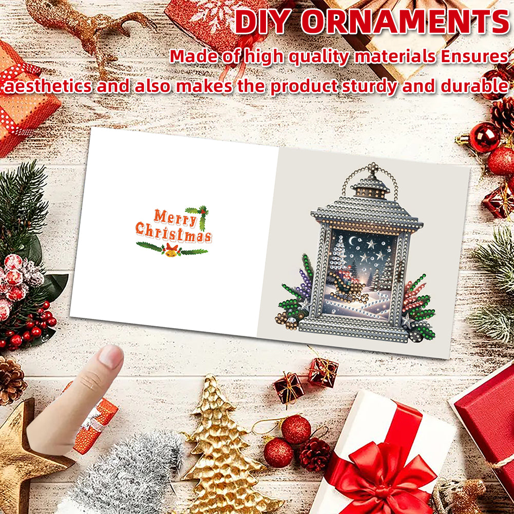 6PCS DIY Diamond Art Greeting Cards Xmas Designs Diamond Art Handmade Cards