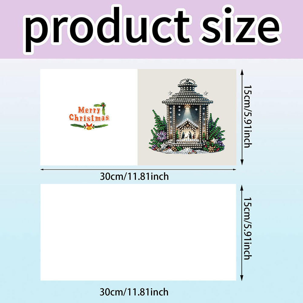 6PCS DIY Diamond Art Greeting Cards Xmas Designs Diamond Art Handmade Cards