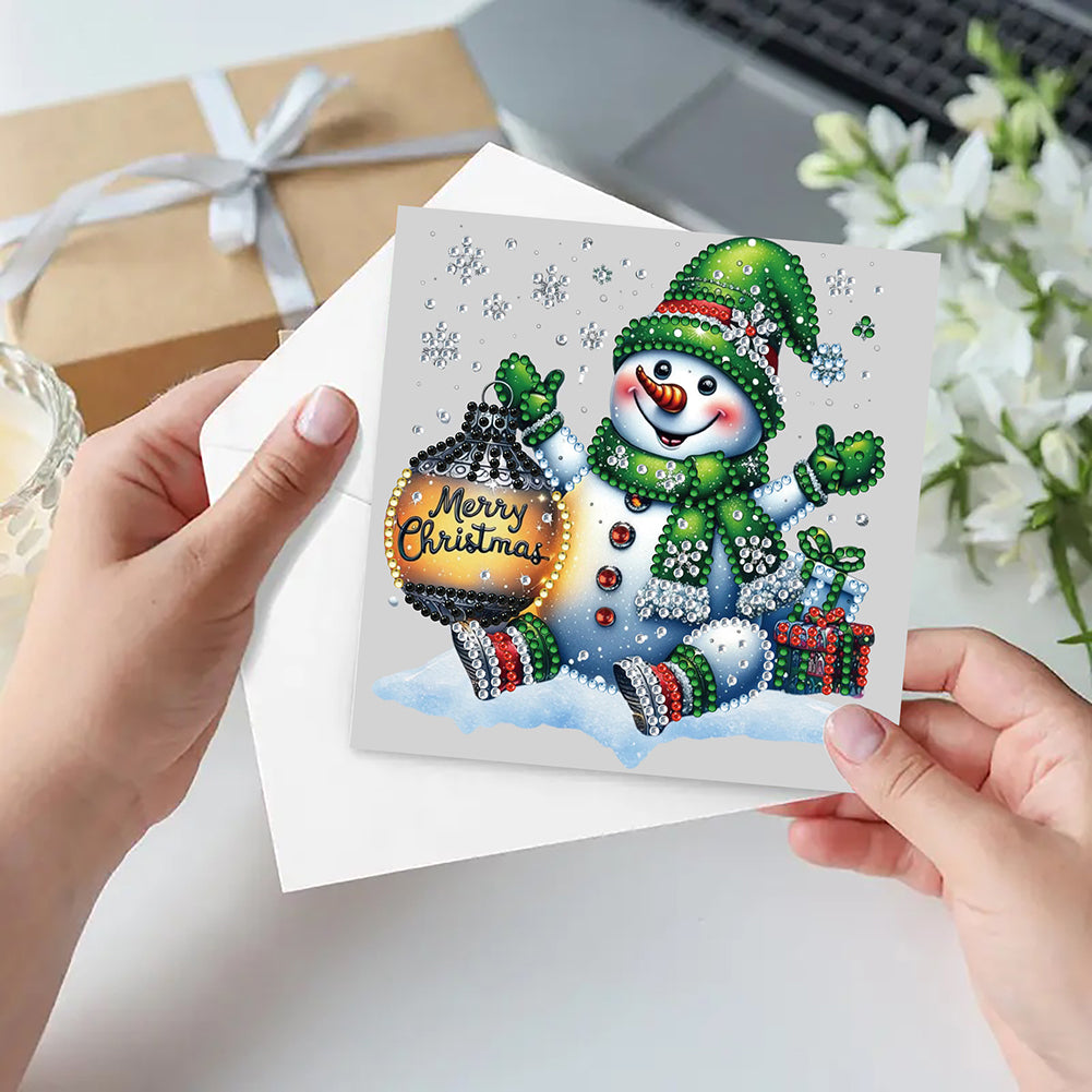 6PCS DIY Diamond Art Greeting Cards Xmas Designs Diamond Art Handmade Cards