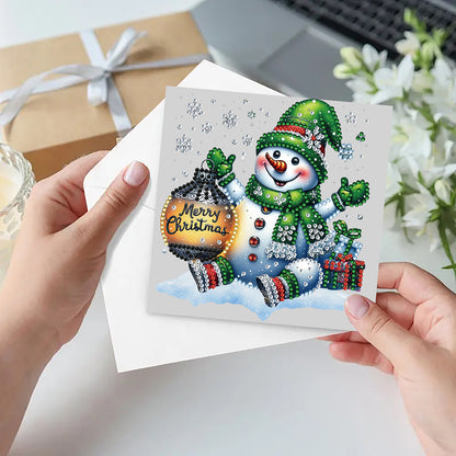 6PCS DIY Diamond Art Greeting Cards Xmas Designs Diamond Art Handmade Cards