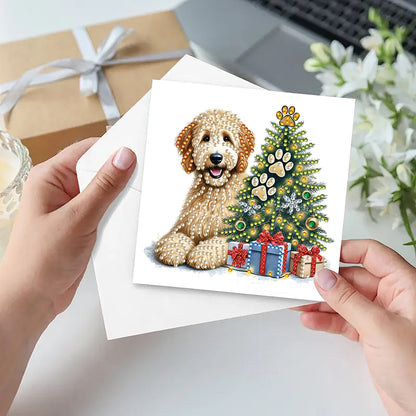 6PCS DIY Diamond Art Greeting Cards Xmas Designs Diamond Art Handmade Cards