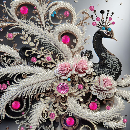 Peacock - Special Shaped Drill Diamond Painting 30*30CM