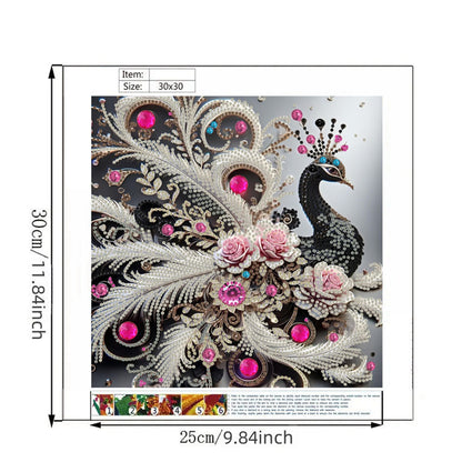 Peacock - Special Shaped Drill Diamond Painting 30*30CM