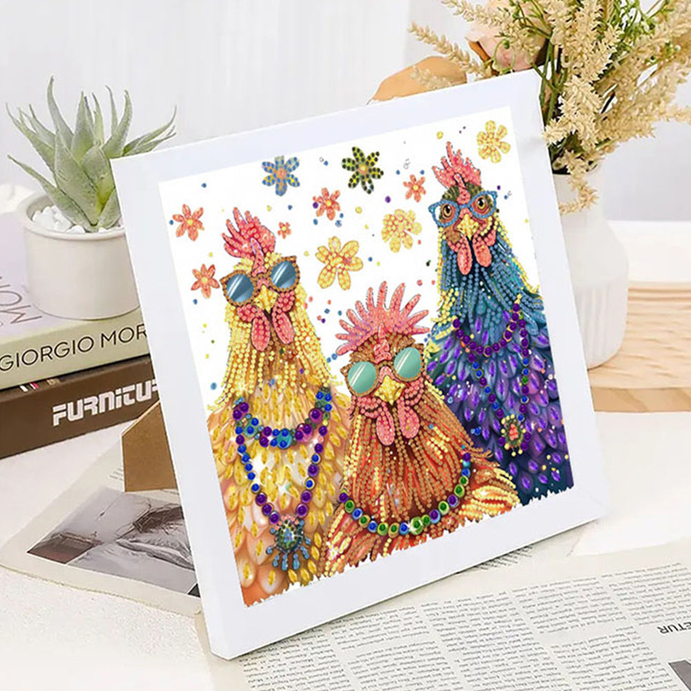 Cool Rooster - Special Shaped Drill Diamond Painting 30*30CM