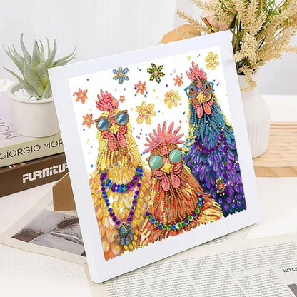 Cool Rooster - Special Shaped Drill Diamond Painting 30*30CM