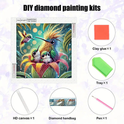 Hummingbird - Special Shaped Drill Diamond Painting 30*30CM