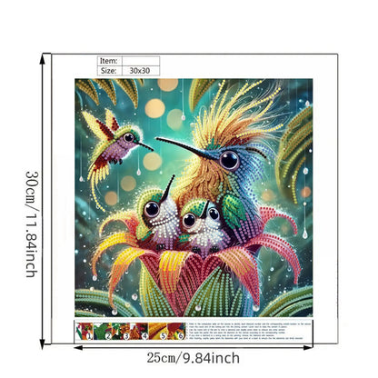 Hummingbird - Special Shaped Drill Diamond Painting 30*30CM