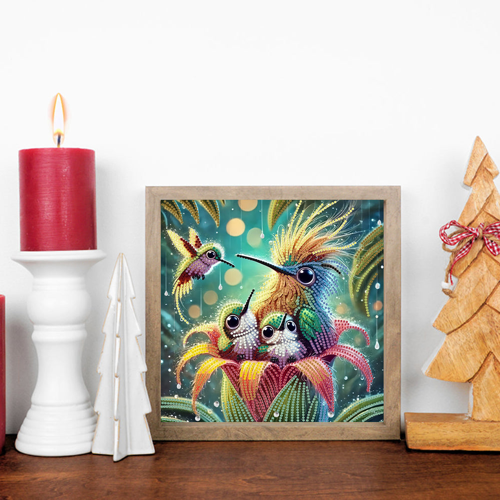 Hummingbird - Special Shaped Drill Diamond Painting 30*30CM