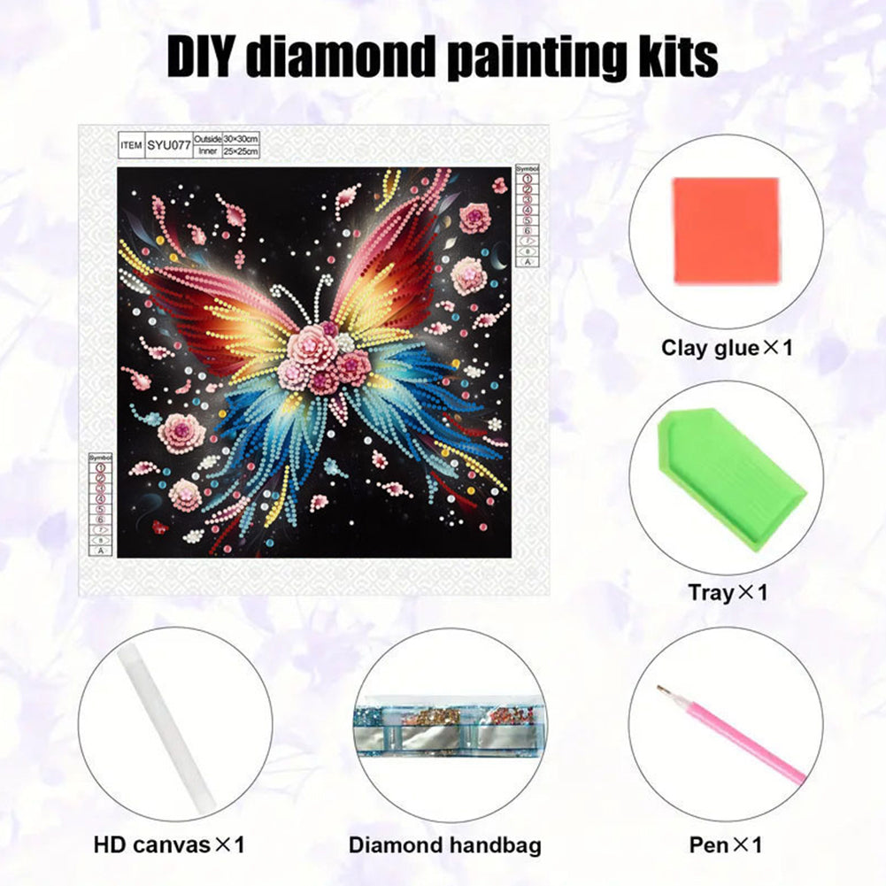 Butterfly - Special Shaped Drill Diamond Painting 30*30CM
