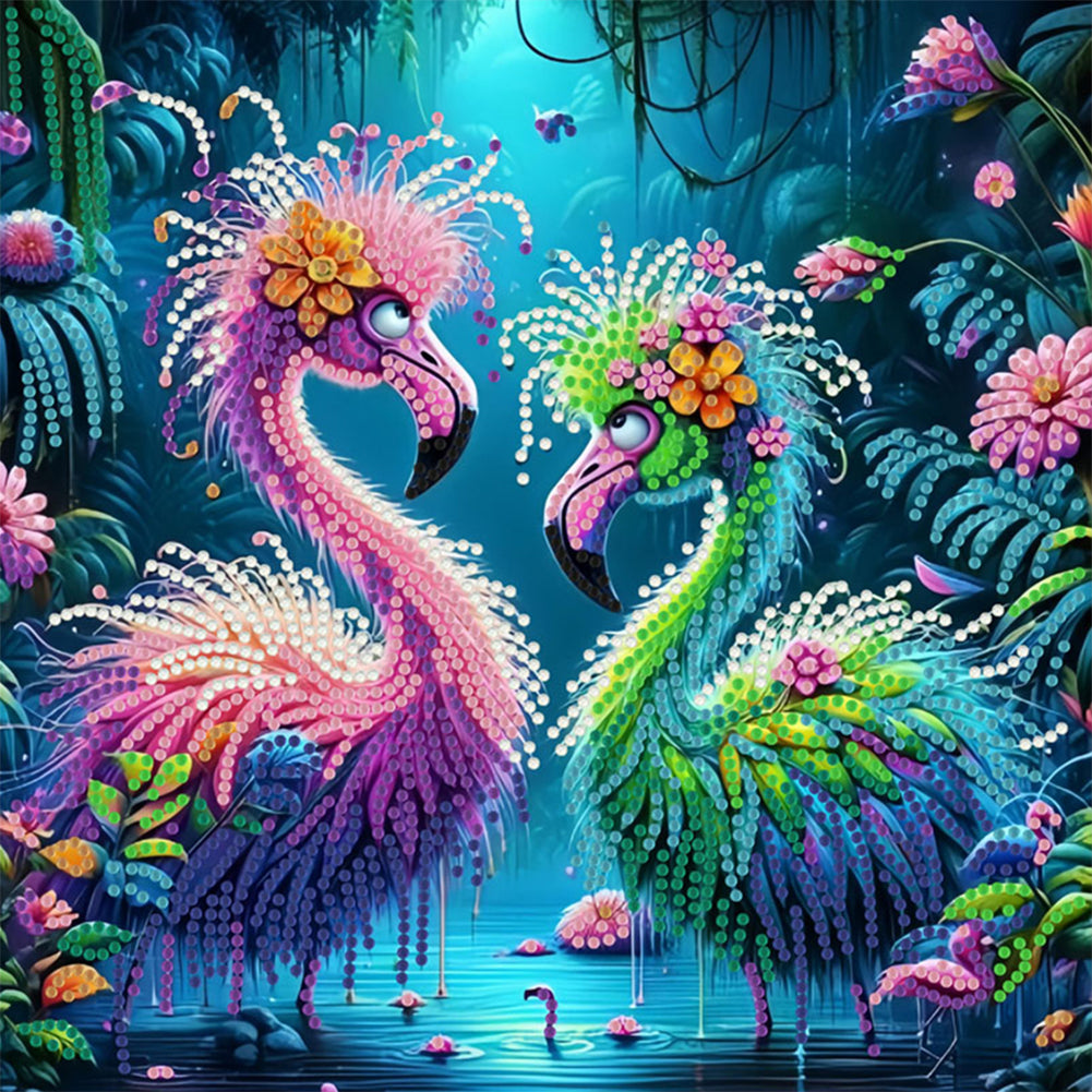 Ostrich - Special Shaped Drill Diamond Painting 30*30CM