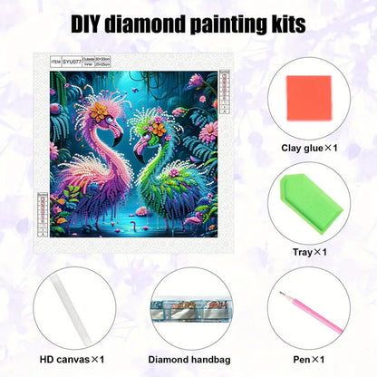 Ostrich - Special Shaped Drill Diamond Painting 30*30CM