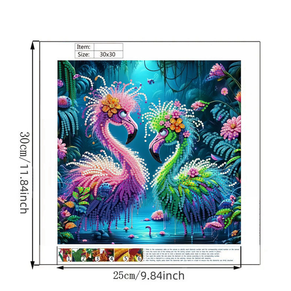 Ostrich - Special Shaped Drill Diamond Painting 30*30CM