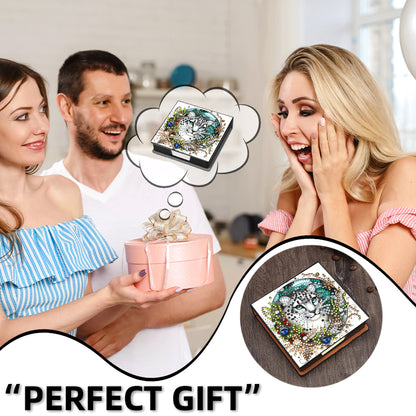 5D DIY PU Xmas Diamond Painting Notecard Box Gem Art Sticky Note Holder