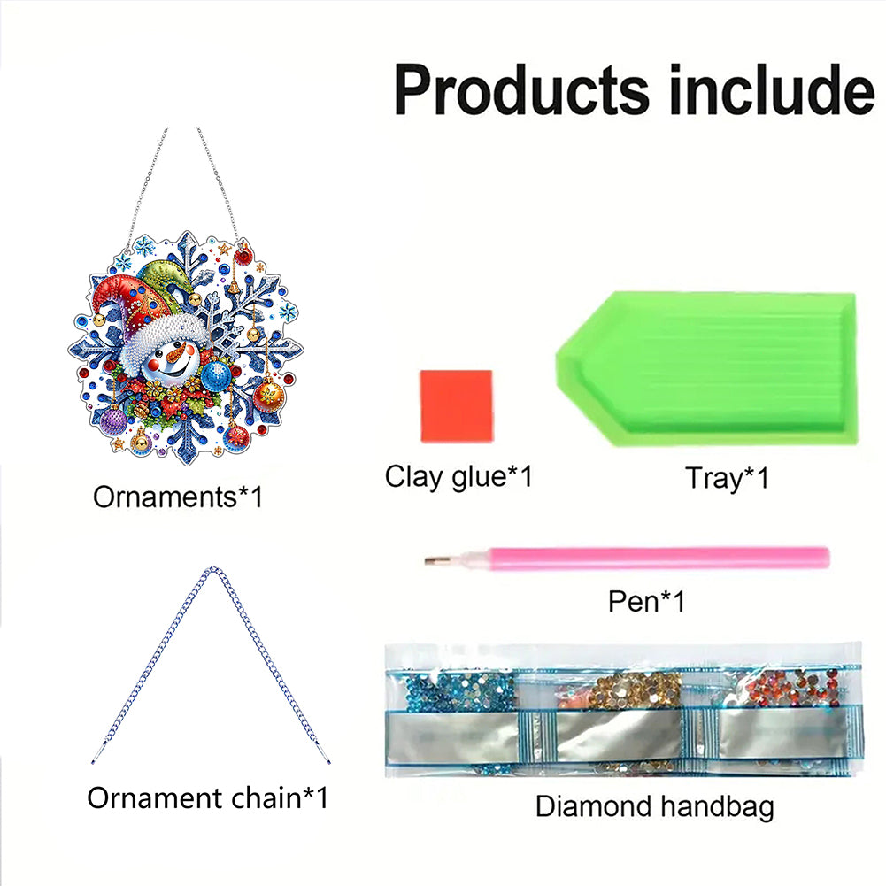 2D Flat DIY Acrylic Rhinestone Diamond Art Window Pendants Special Shape Crafts