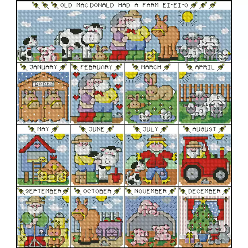 Grandpa'S Manor - 14CT Stamped Cross Stitch 40*45CM (Fairy Brand)