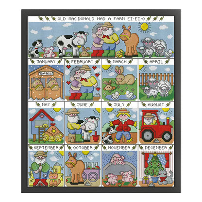 Grandpa'S Manor - 14CT Stamped Cross Stitch 40*45CM (Fairy Brand)