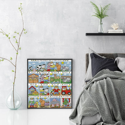 Grandpa'S Manor - 14CT Stamped Cross Stitch 40*45CM (Fairy Brand)