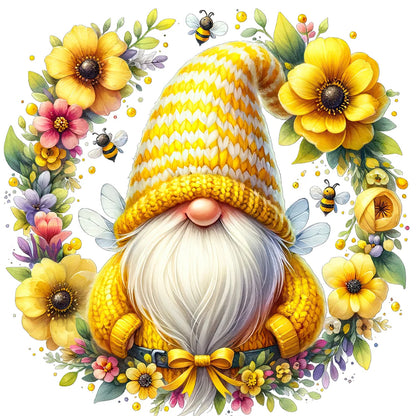 Gnome Wreath - Full Round Drill Diamond Painting 40*40CM
