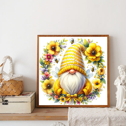 Gnome Wreath - Full Round Drill Diamond Painting 40*40CM