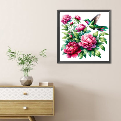 Peony And Bird - Full Round Drill Diamond Painting 30*30CM