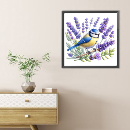 Lavender And Bird - Full Round Drill Diamond Painting 30*30CM