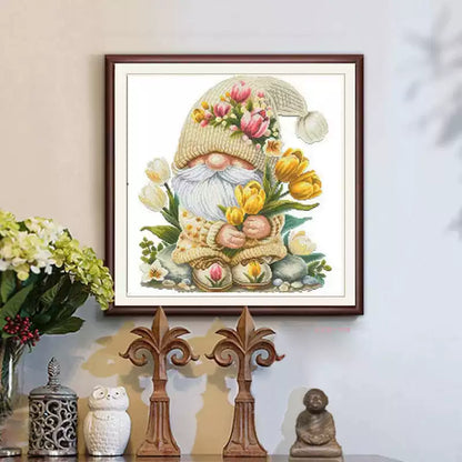 Tulip Dwarf Seven - 11CT Stamped Cross Stitch 65*65CM (Mona Lisa Brand)