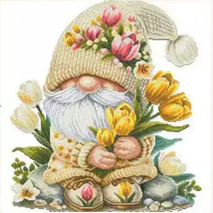 Tulip Dwarf Seven - 11CT Stamped Cross Stitch 65*65CM (Mona Lisa Brand)