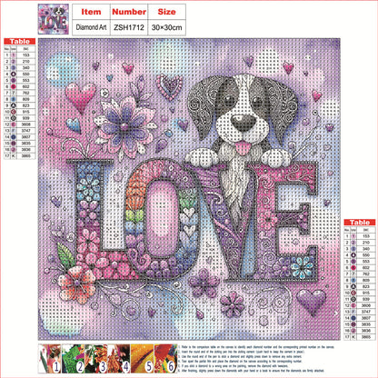 Love Cat And Dog - Full Round Drill Diamond Painting 30*30CM