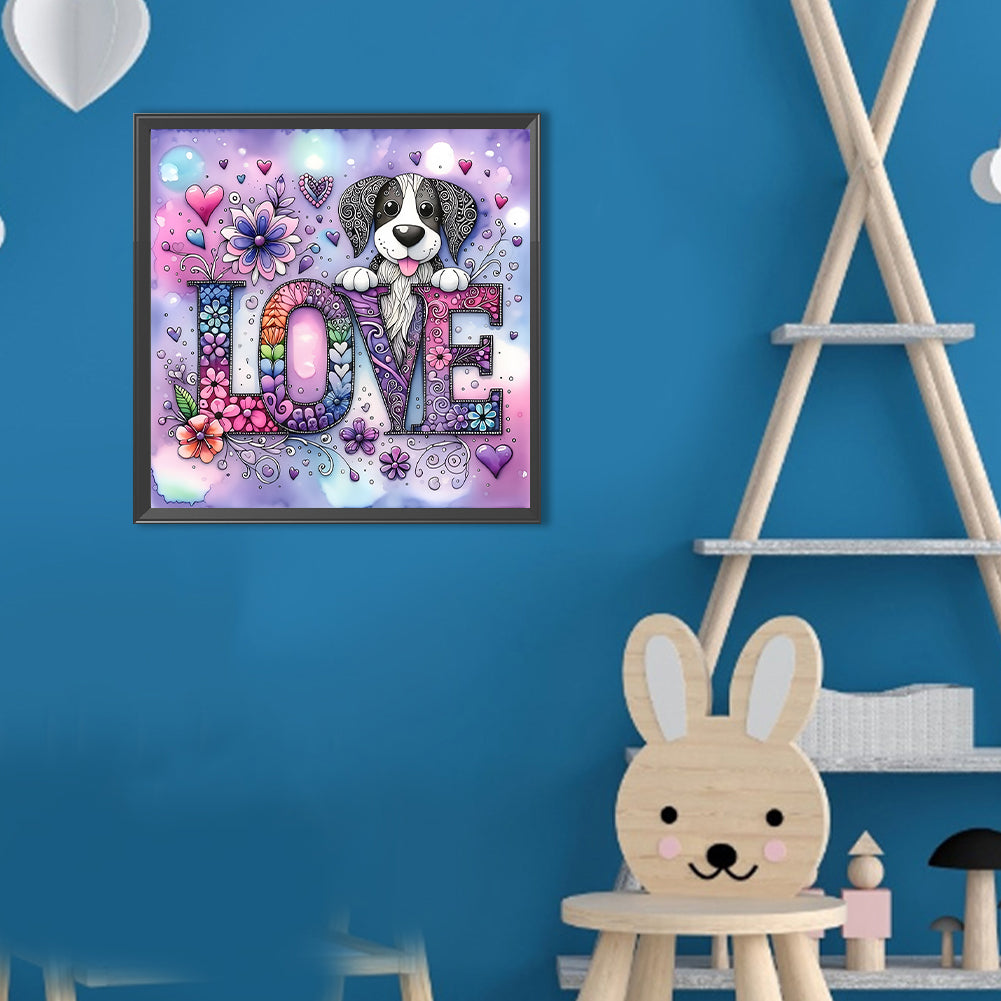Love Cat And Dog - Full Round Drill Diamond Painting 30*30CM