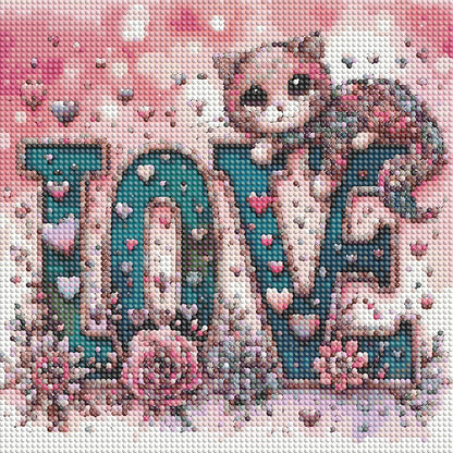 Love Cat And Dog - Full Round Drill Diamond Painting 30*30CM