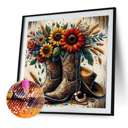 Cowboy Boots - Full Round Drill Diamond Painting 40*40CM