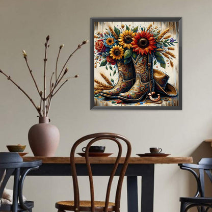 Cowboy Boots - Full Round Drill Diamond Painting 40*40CM