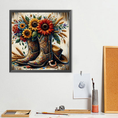 Cowboy Boots - Full Round Drill Diamond Painting 40*40CM