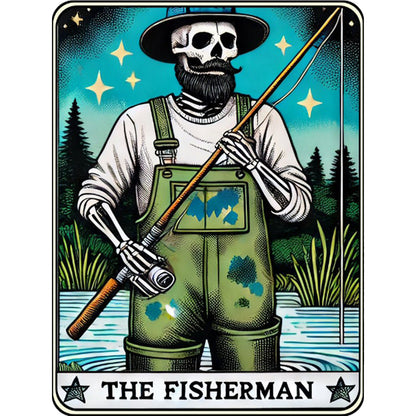 Skeleton Fishing - 11CT Stamped Cross Stitch 50*65CM