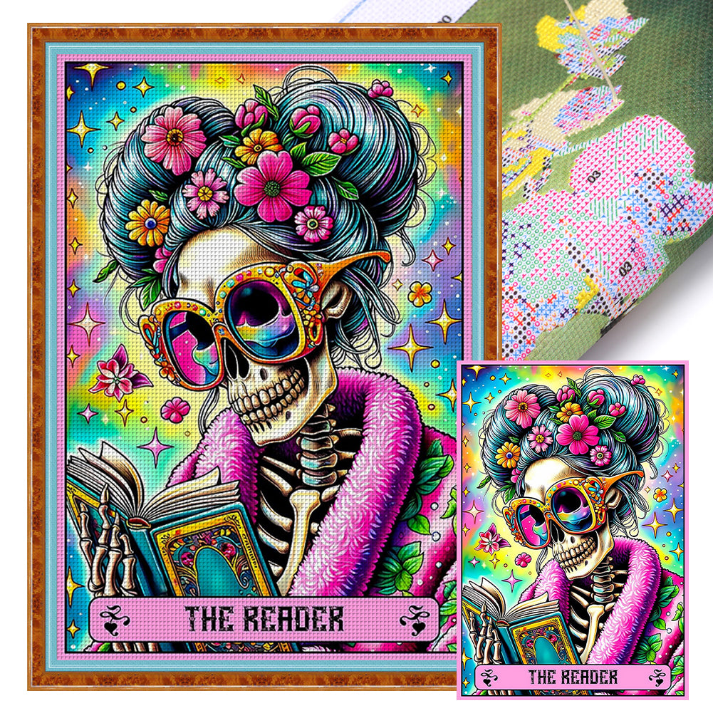 Skeleton Grandma - 11CT Stamped Cross Stitch 50*70CM