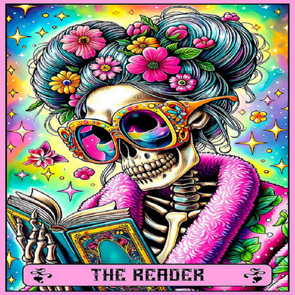 Skeleton Grandma - 11CT Stamped Cross Stitch 50*70CM