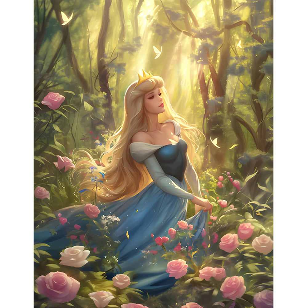 Flower Princess People - Full Round Drill Diamond Painting 35*45CM