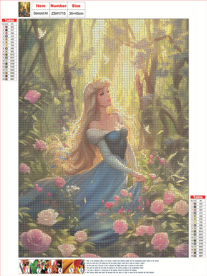 Flower Princess People - Full Round Drill Diamond Painting 35*45CM