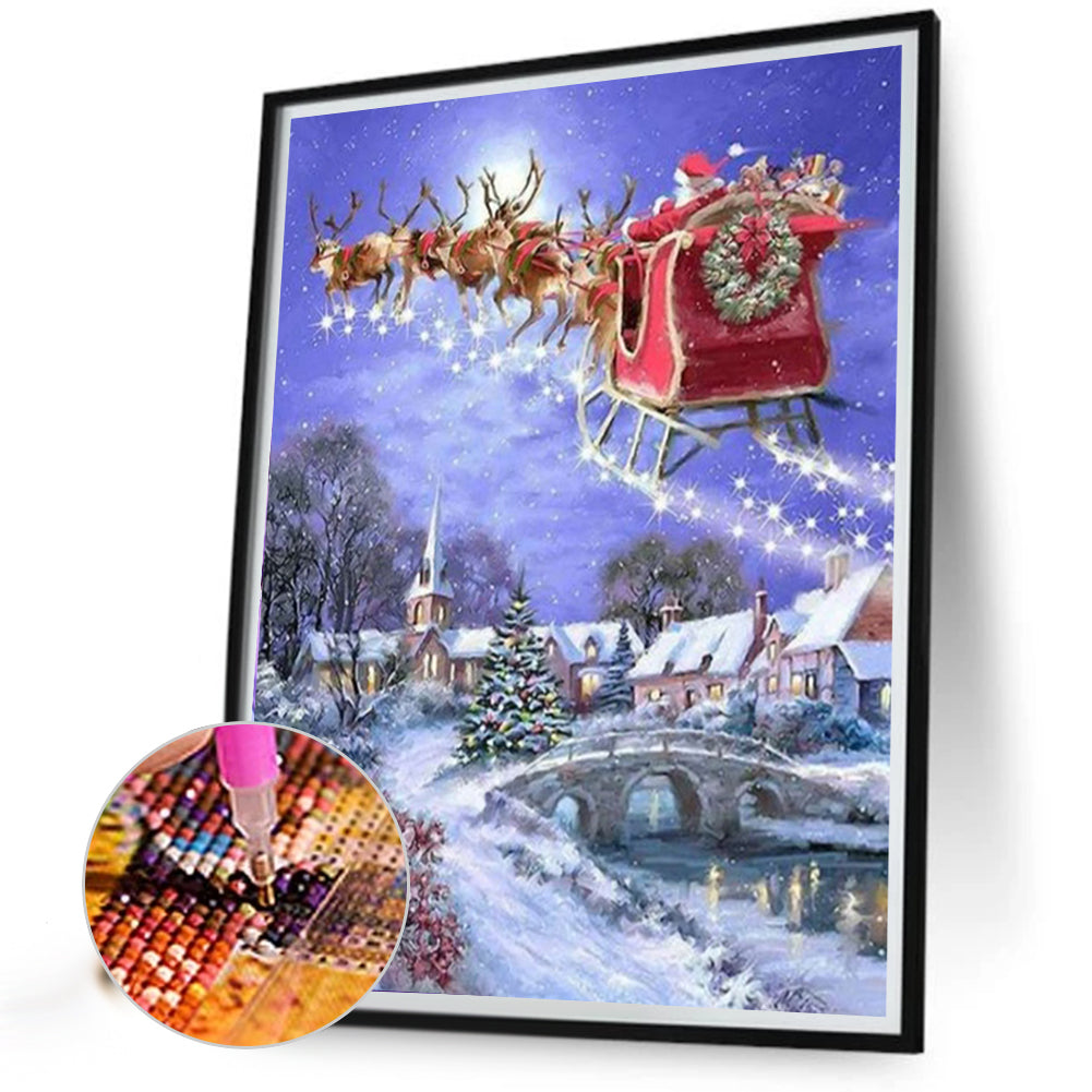 Santa Claus - Full AB Round Drill Diamond Painting 40X53CM