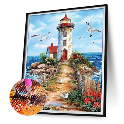 Lighthouse - Full Round Drill Diamond Painting 30*40CM