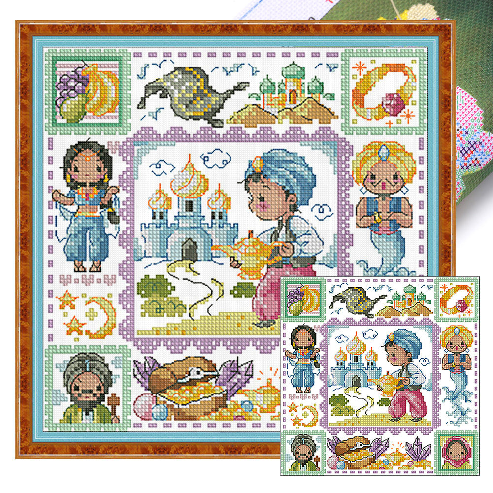 Princess Jasmine - 14CT Stamped Cross Stitch 30*30CM(Fairy Brand)
