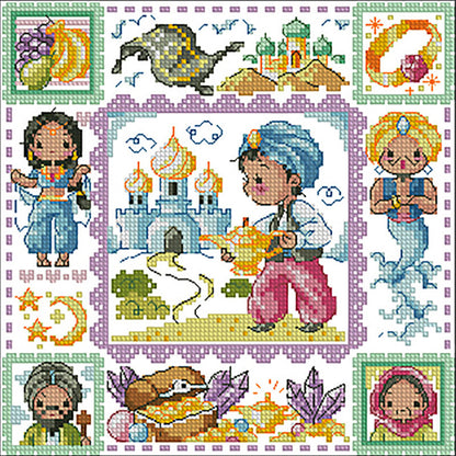 Princess Jasmine - 14CT Stamped Cross Stitch 30*30CM(Fairy Brand)
