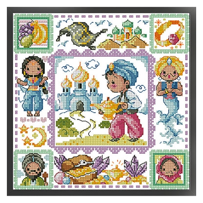 Princess Jasmine - 14CT Stamped Cross Stitch 30*30CM(Fairy Brand)