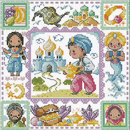 Princess Jasmine - 14CT Stamped Cross Stitch 30*30CM(Fairy Brand)