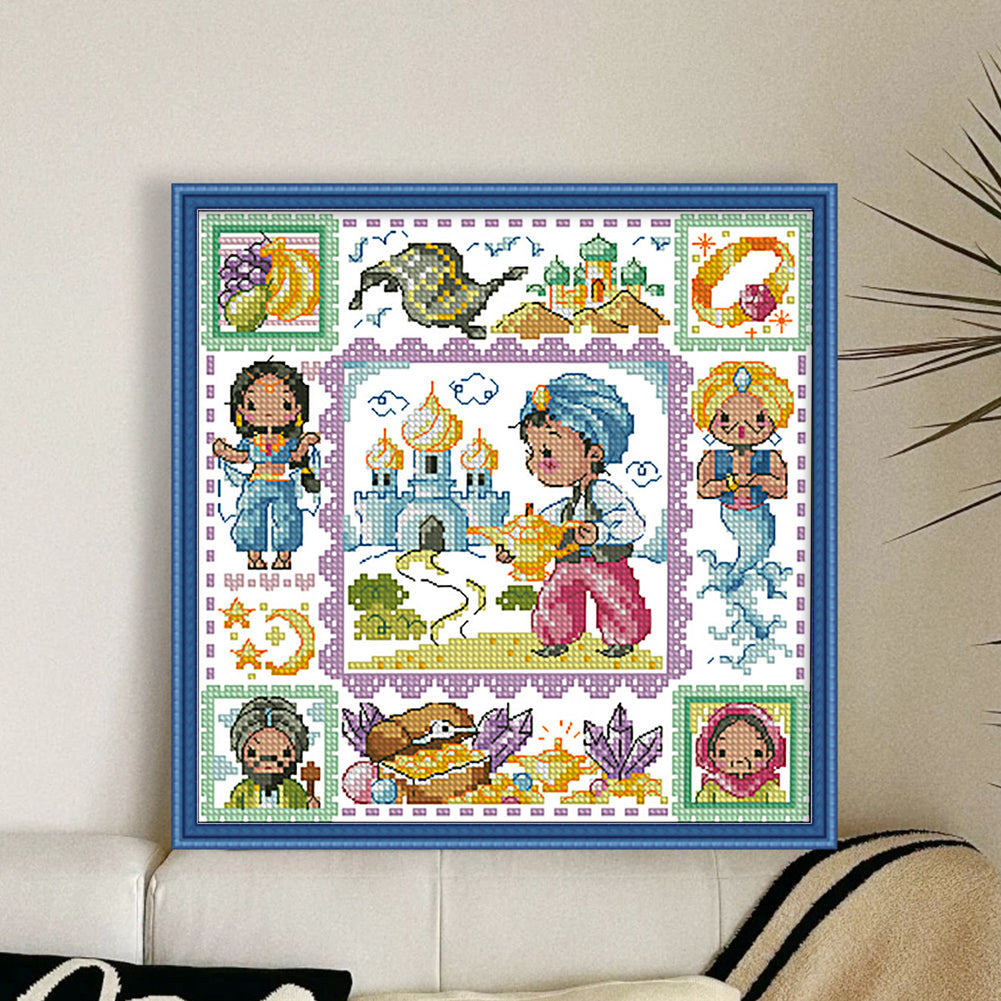 Princess Jasmine - 14CT Stamped Cross Stitch 30*30CM(Fairy Brand)