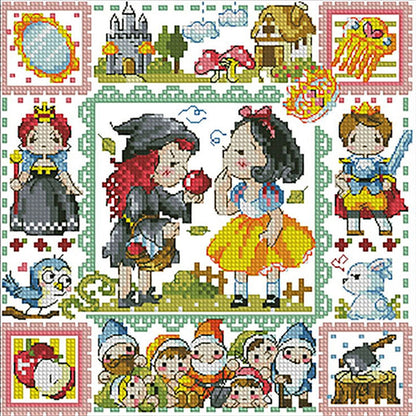 Snow White - 14CT Stamped Cross Stitch 30*30CM(Fairy Brand)