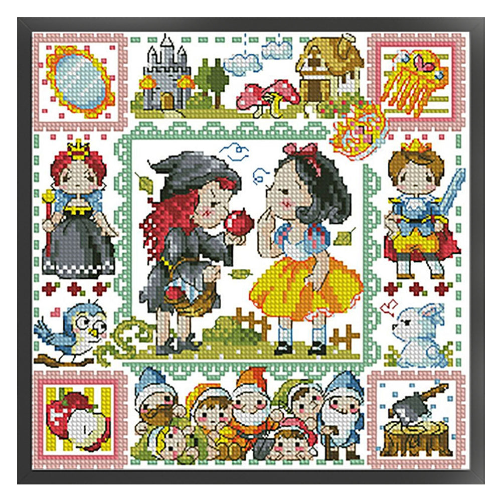 Snow White - 14CT Stamped Cross Stitch 30*30CM(Fairy Brand)