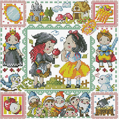 Snow White - 14CT Stamped Cross Stitch 30*30CM(Fairy Brand)